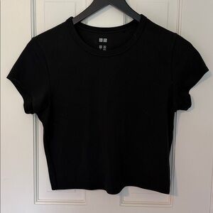 Black Cropped T-Shirt